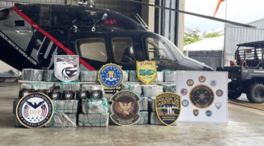 Policía de Puerto Rico arrestan a dos personas con cargamento millonario de cocaína